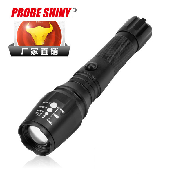 Xml - T6 Light Flashlight Flexible Focusing Flashlight Charge Long Shots Wang Directly A Charge Led Flashlight