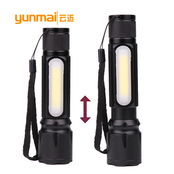 New T6+cob Zoom Long Shots Bring Magnet Flashlight Outdoors Lighting Emergency Lamp