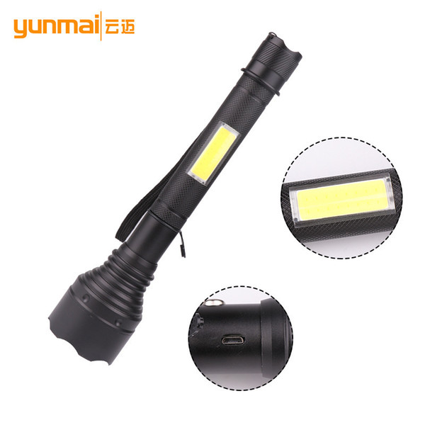 Cross Border New Pattern Xpe Light Explosion-proof Flashlight Usb Charge Aluminium Alloy Cob Led Light Outdoors Flashlight