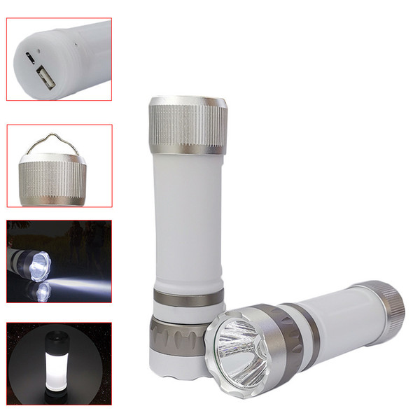 Led Flashlight More Function Flashlight Usb Charge Double Use Lamp At Night Patrol Outdoors Camp Meet An Emergency Electric Light