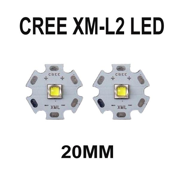 Cree XM-L2 U2 1A White Light cree xml2 LED Emitter Electronic DIY Parts High Power with 20mm Heatsink