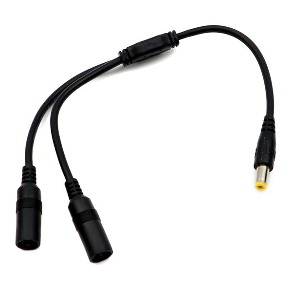 1-to-2 cord Male to Female Power Connecting Cable Y Cable for Connect two bicycle lights with one battery pack