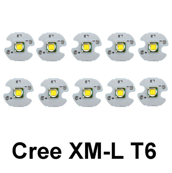 CREE XM-L T6 LED Chip High Power 10W CREE T6 LED Bead Emitter with 16MM heatsink LED Flashlight light Bulb Chip Diode