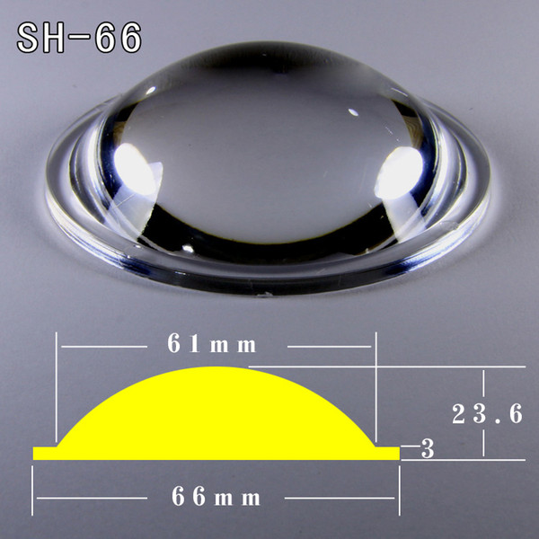 66mm PMMA Lens for CREE Q5 R2 R5 XM-L XM-L2 T6 U2 U3 Zoom LED Flashlight Bike light Lamp