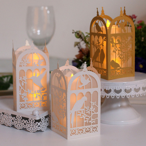 Laser Cut Hollow Lampshade for LED small tea light.Apply to Festival,Date, Birthday and so on,Beautiful Paper lamp cover.