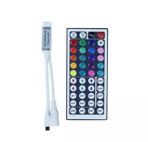 10 Piece DC12V 6A Mini RGB led controller with 44 Keys IR Remote Control Dimmer wireless for LED Strip 5050 3528 34 modes