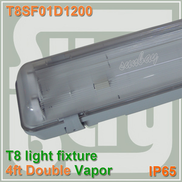 Free Shipping T8 4ft light fixture double row 4ft waterproof with G13 holder and accessory ceiling 1200mm fitting 120cm vapor