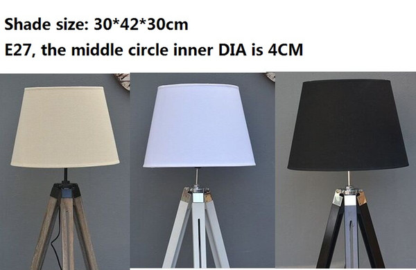 E27 Middle Circle DIA:4cm Size 30*42*30cm Fabric Heightening Lampshade Lampcover for Table Lamps Floor Lights Lamp Indoor Lighting Fixtures