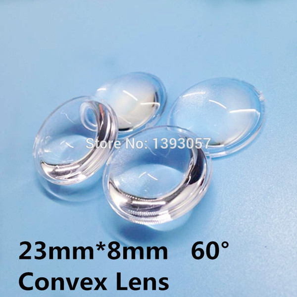 Wholesale-50pcs/lot semi-circle Plano-convex LED Lenses 23mm Optic Lens Grade PMMA For Lens Reflector