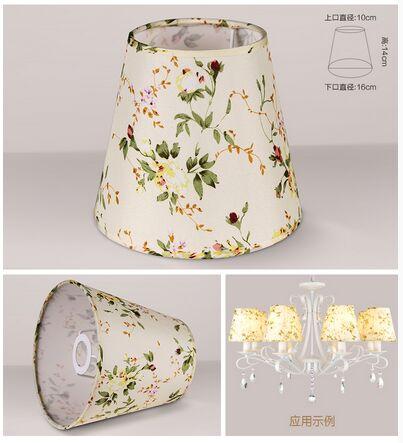 Chandelier/Wall Lights Garden Lattice Fabric lampshade E14 Screw Cloth Art Lampcover Indoor Lighting Fixtures Accessories Spare Parts