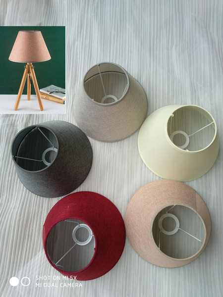 Quality 5color Optional E27 Sockets Beige/Red/Brown/Light grey/Deep grey Fabric Lampshade Table Lamp Covers&Shades Accessories Spare Parts