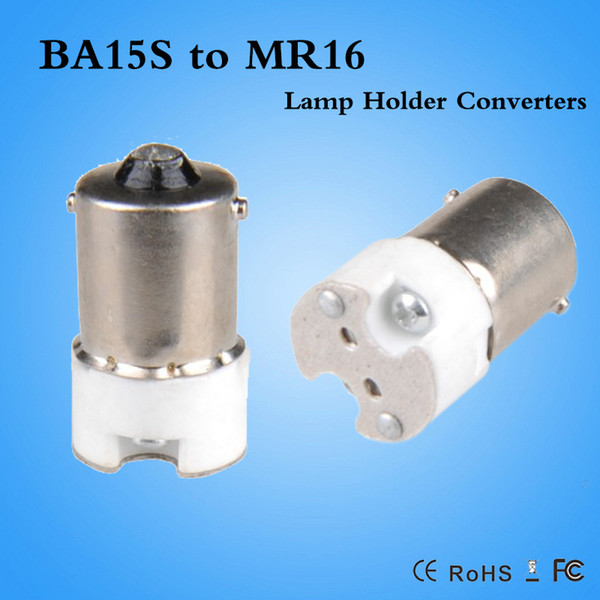 BA15S to MR16 GU5.3 G4 Lamp Adapter Converter Led CFL light bulb Fire-proof PBT adapter BA15S-MR16 CE ROHS