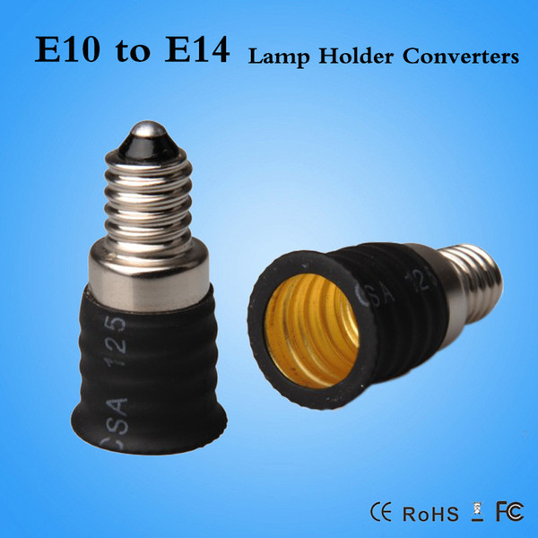 Hot sale CE & RoHS E10 to E14 adapter holder Led CFL light bulb Fire-proof PBT E14-E10 converter