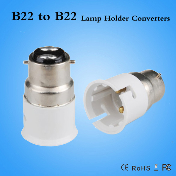 Newest B22 To B22 Extend Adapter Lamp Socket Bulb Holder Base Fireproof Material B22-B22 LED Light Converter