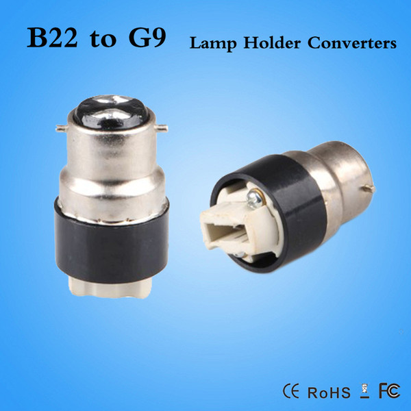 B22 to G9 lamp holder adapter Converter B22 male external to G9 female internal Bulb Bases Converters