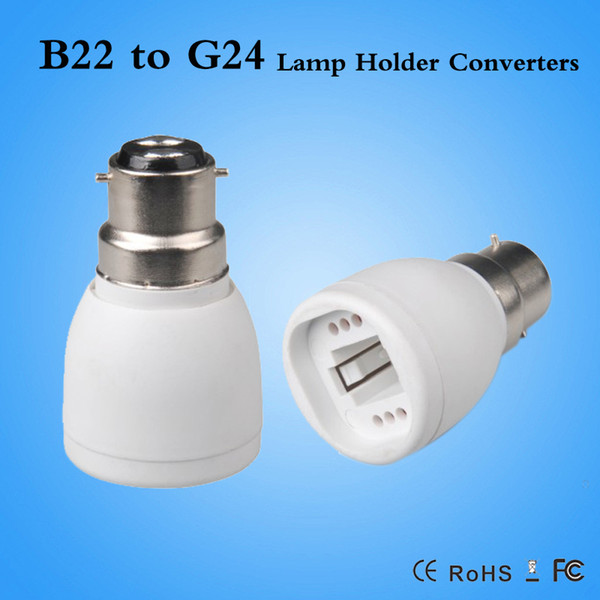 B22 to G24 lamp holder adapter Converter B22 male external to G24 female internal Bulb Bases Converters