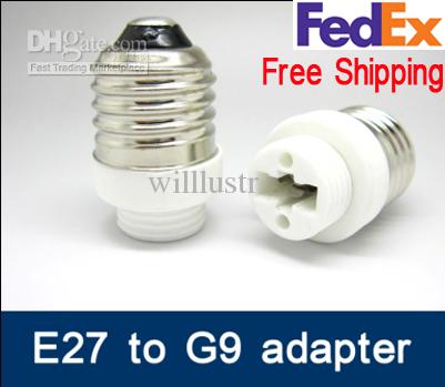 free shipping E27 to G9 adaptor LED Light Lamp Adapter G9 to E27 adapter lamp holder G9 to E27/ES socket adaptor E27-G9