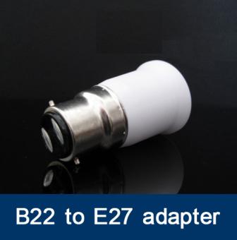 100pcs/lot Fedex free shipping B22 to E27 Adapter Led Halogen CFL light lamp E27 to B22 adaptor BC to ES adapter