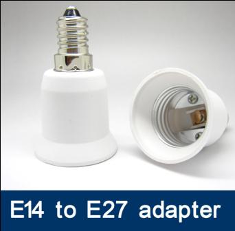 100/lot SES to ES adapter LED Light Lamp E14 to E27 lamp holder adaptor E27/ES to E14/SES converter adapter socket adapter