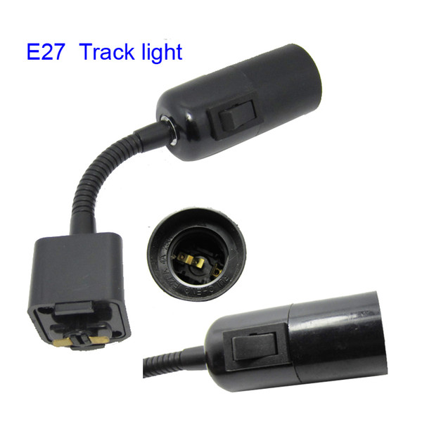 E27 tracking lamp holders sockets caps for led track light with Clamp and 6ft 180cm US Plug with ON/OFF Switch base holder