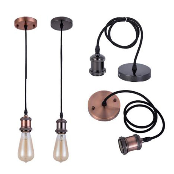 Retro Aluminum E27 Lamp Base Pendant light E27 Bulb base Light Socket Industrial Fittings lamp holder Fixture