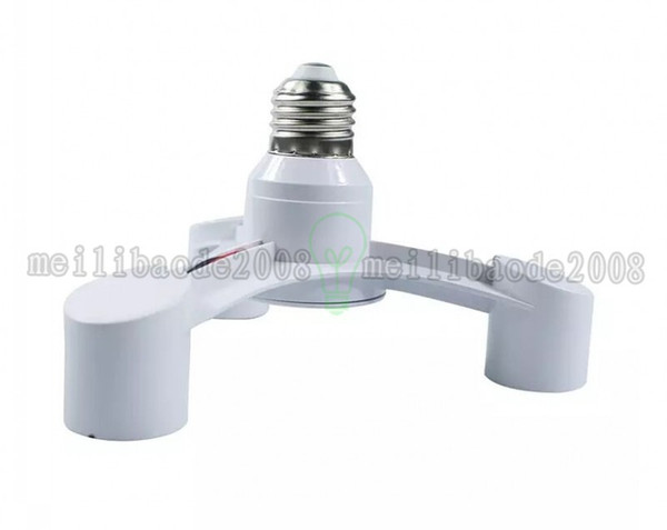 High Quality White Color 3 In 1 E27 to E27 LED Lamp Bulbs Socket Splitter Adapter Holder For Photo Studio MYY