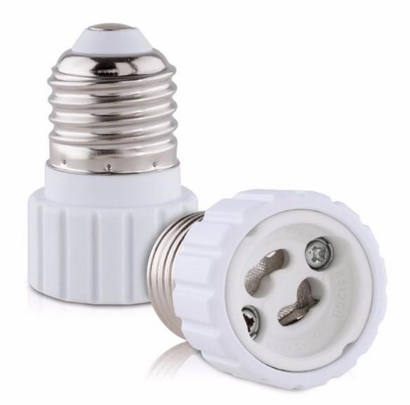 CE RoHS New Light Lamp Bulb Adapter Converter LED E27 To GU10 Socket Holder Light Bulb Lamp socket for GU10 white body LLFA