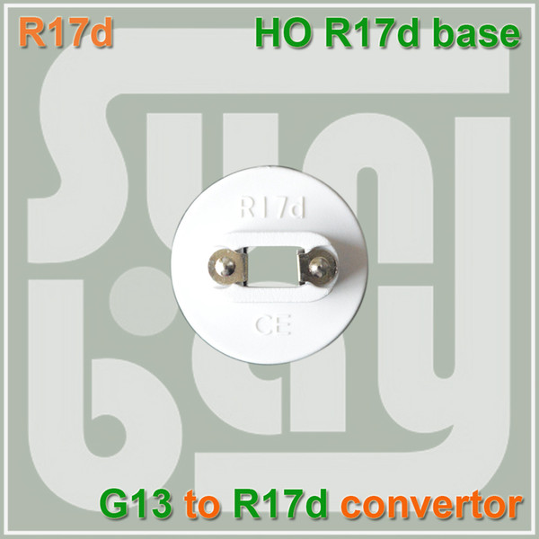 Free shipping HO Fluorescent Lamp Holder R17 Cap Socket for bulb G13 bases TO R17D converter