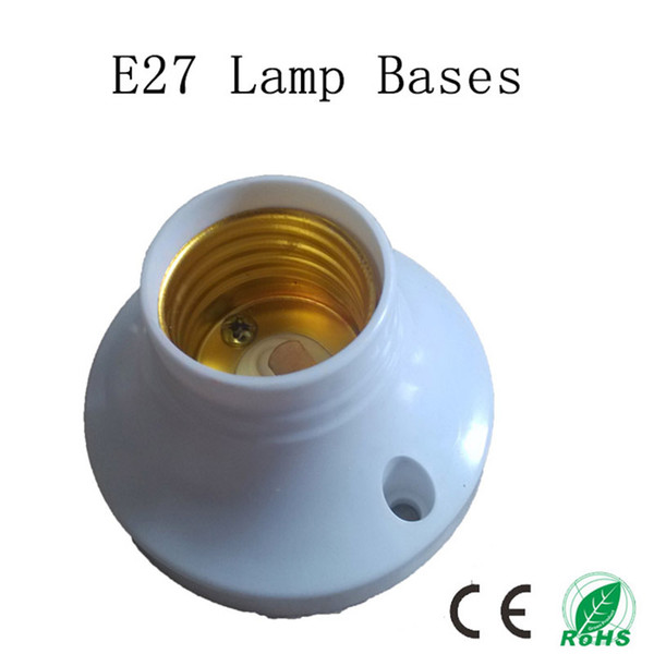 5pcs/lot E27 Lamp Bases,Circular e27 Socket,Colour and Iustre is White,No Greater Than AC250V 60W