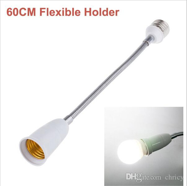 2015 New 60CM Extend Flexible E27 To E27 Base LED Light Adapter Converter Socket For Led globe bulb / Led Desk Lamp