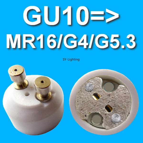 GU10 to G4/G5.3/G6.35/GY6.35/MR16 adapter converter LED Halogen CFL light Lampholder ( Package of 10 )