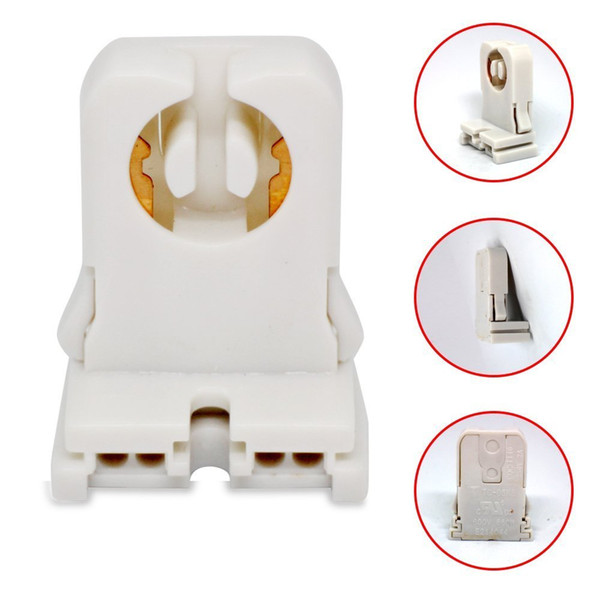 High quality AC 250V T8 G13 Base LED Aquarium Lamp Holder Socket Adapter Snap-In /Slide-On G13 T8 tube lamp socket