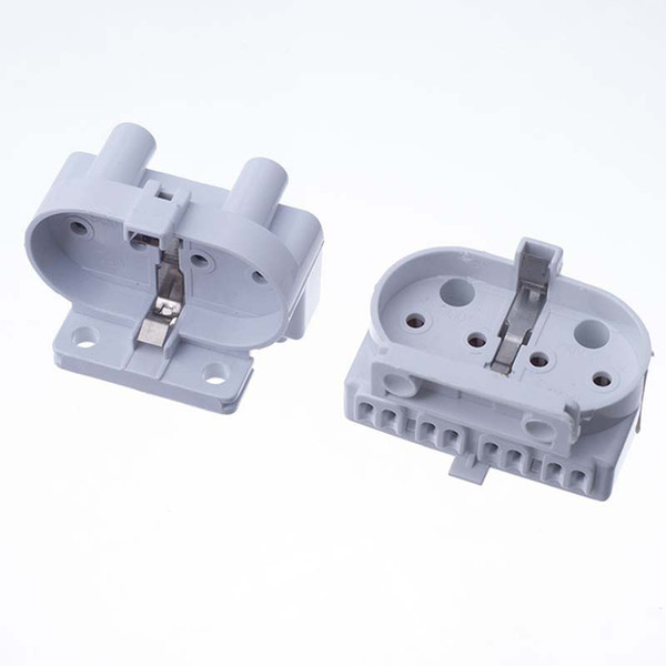 H Tube Lamp Socket Plug for Connecting Ballast Flat 4 Pin Lamp Base Holder for 4 Hole Tube