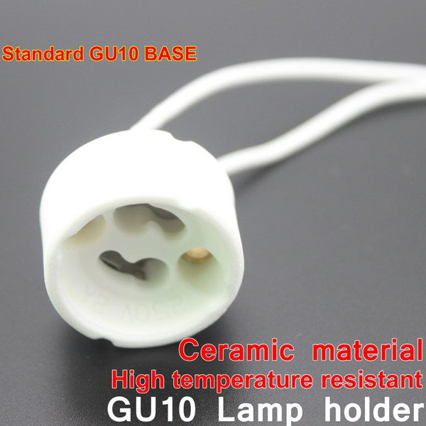 Gu10 LED Lamp Base ceramic body ce logo prottery and Porcelain base Gu10 Lamp Holder for Gu10 LED Light