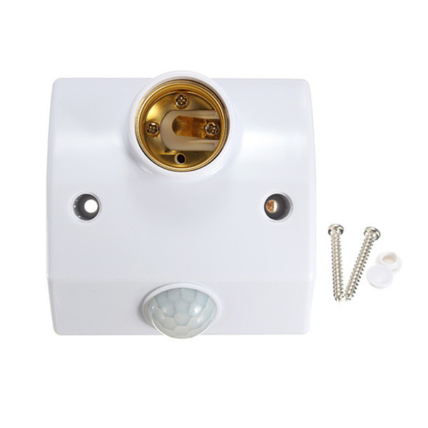 Human Body Induction E27 Holder with Automatic Body Infrared IR Sensor PIR Motion Detector Adjustable Time&Sensitivity ZJ0568