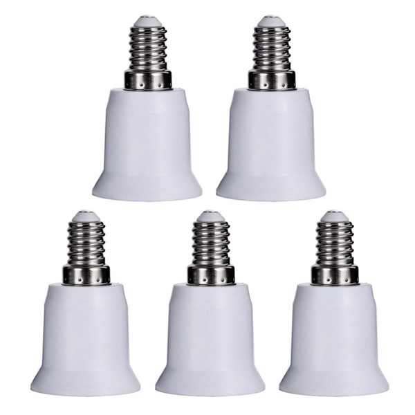 5pcs E14 to E27 Base Screw Light Lamp Bulb Holder Adapter Socket Converter E14 to E27 Lamp Holder Converters