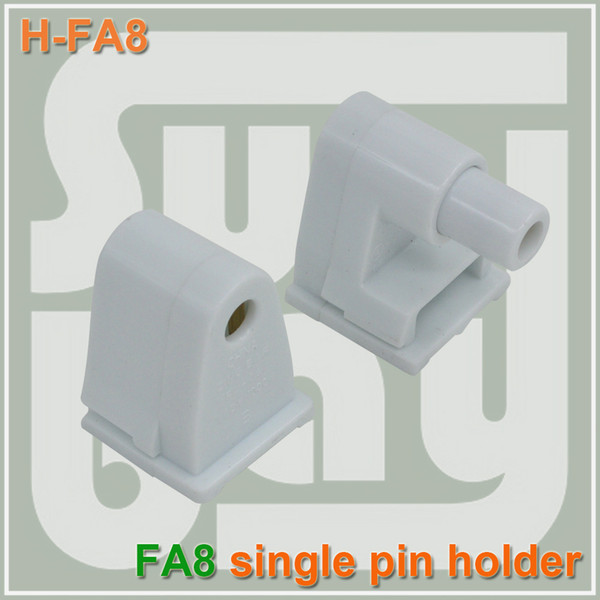 Free shipping FA8 Holder T8 LED Tube light Single pin Socket Fitting one spring-loaded one fixed (non-spring) end connnector