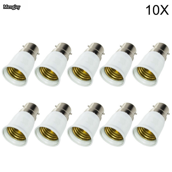 10x Big Promortion B22 to E27 Base LED Light Lamp Bulb Holder Adapter Converter Socket Change