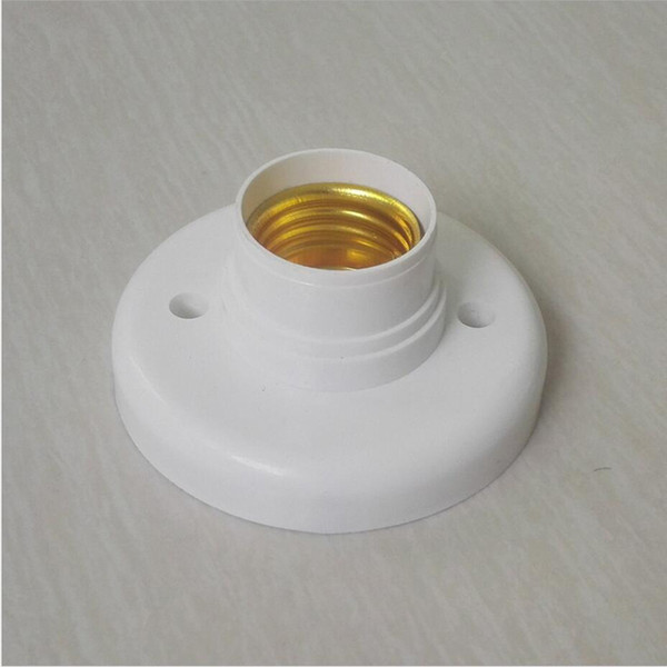 1Pc 2017 New Arrival Useful E27 Round Plastic Base Screw Light Bulb Lamp Socket Holder White Free Shipping