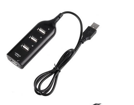 Wholesale High Speed Mini 4 Ports USB 2.0 Hub USB Port For Laptop PC Computer Laptop Peripherals Accessories Free Drop Shipping 10pcs