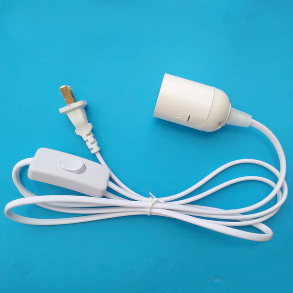 1.8m Power Cord Cable E27 Lamp Bases US plug with switch wire for Pendant LED Bulb e27 Hang lamp Socket Holder