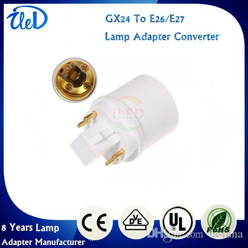 GX24Q-1 GX24Q-2 GX24Q-3 4 pins GX24 to E27 adapter GX24 to E26 lamp holder converter