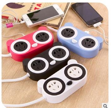 Multi-function cute cartoon power socket security charge strip intelligent creative USB switch lug plate