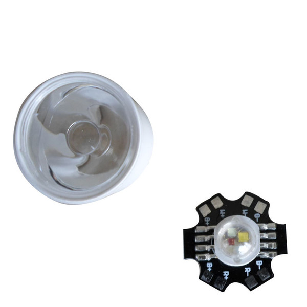 20~100X High quality 12W RGBW LED beads with 20mm aluminum PCB + 15 degree 21mm led lens with holder free shipping