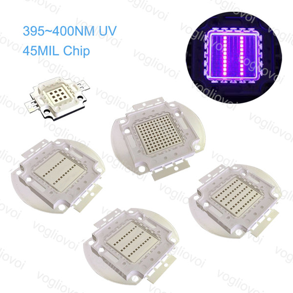 LED Manicur COB Chip 10W 20W 30W 50W 100w 365~370NM UV For Nail Curing Indoor Greenhouse Grow Tent Plants Flower DIY 45MIL Epacket