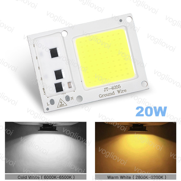 Smart IC COB AC220V 20W High Power Chip Led Bead with Transformer For Projectors DIY Flood Light Highbay Spotlight Outdoor Lamp