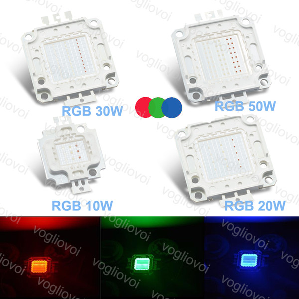 LED Bead RGB 10W 20W 30W 50W High Power Cob 30MIL Highbay Lamp Flood Lamp Street Lamp Leads EPACKET