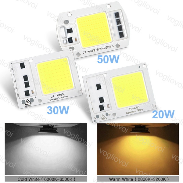 LED Chip COB AC220V 20W 30W 50W High Power Chip Led Bead with Transformer For Projectors DIY Flood Light Highbay Spotlight Outdoor Lamp