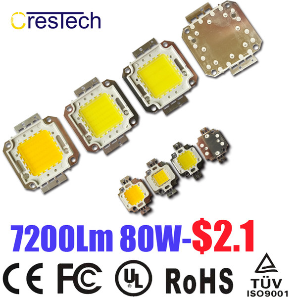 Free Shipping 10pcs Epistar Chip High Power COB Chip LED 10W 20W 30W 50W 70W 80W 100W Warm White 2800-3200K On Stock