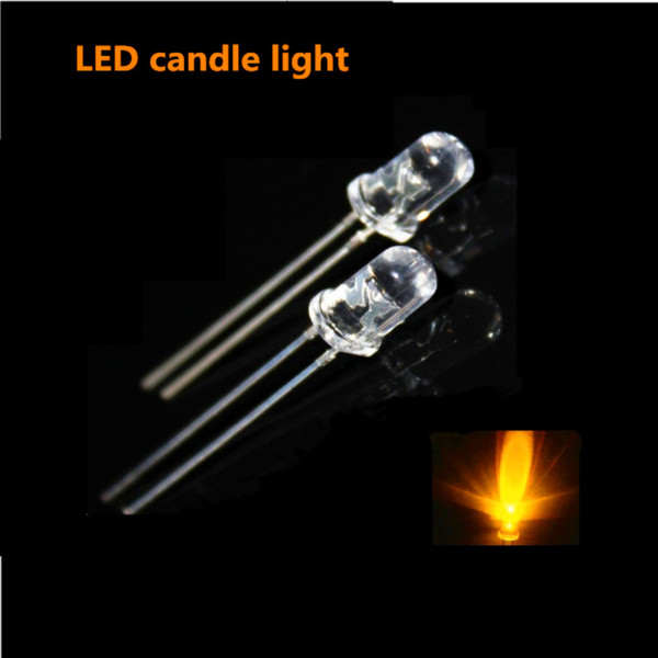 100pcs 5mm LED Flicker Diodes Flashing Yellow Blinking Candle Light Flash Blink Emitting Diode Flickering